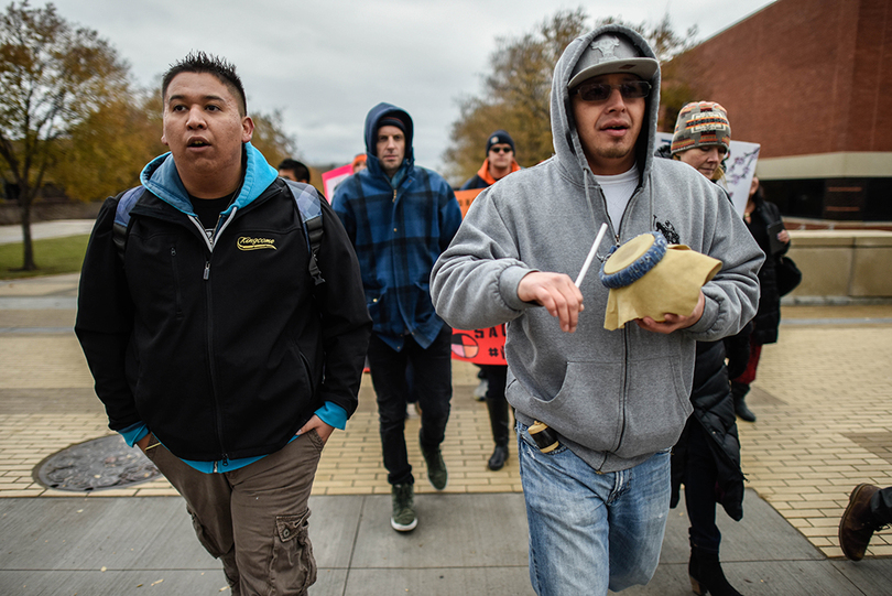 Video: Syracuse University students march for Standing Rock protesters