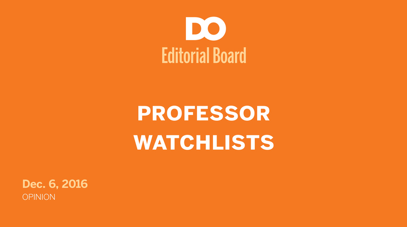 Professor Watchlist is an attack on academic freedom