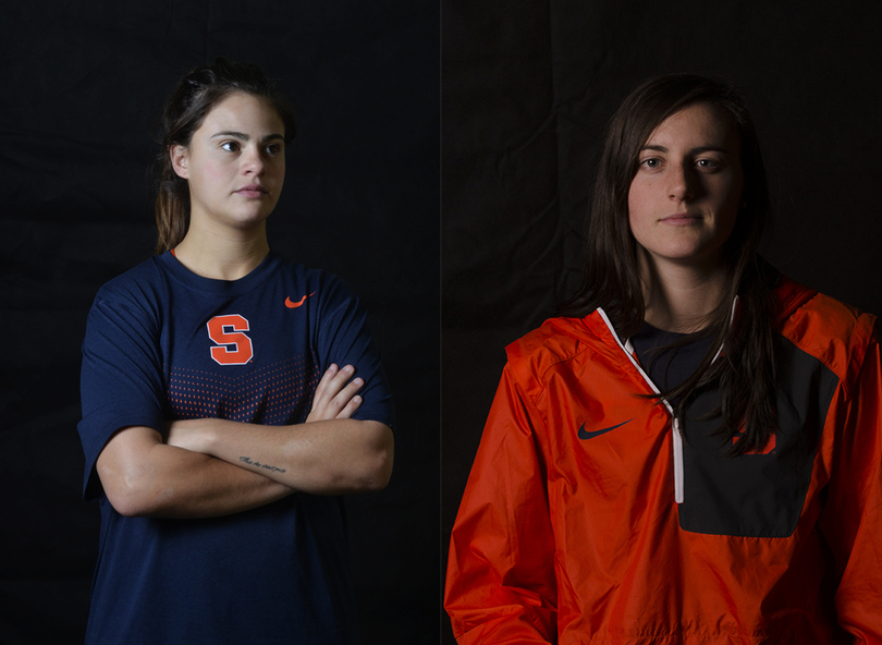 STAYING PUT: Halle Majorana and Allie Murray remain part of the team as assistant coaches