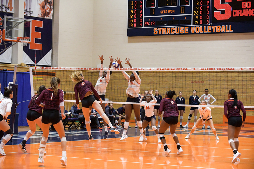 Syracuse overcomes sluggish start to down Virginia Tech in straight sets