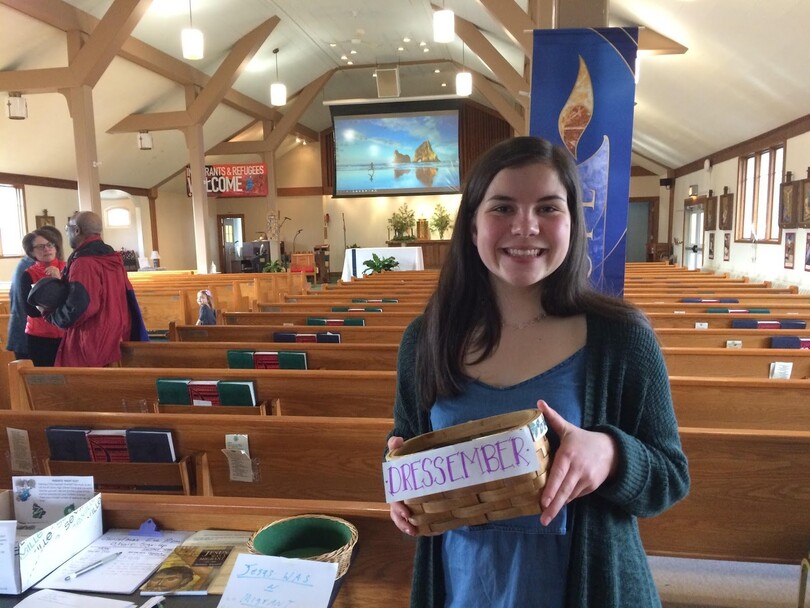 DeWitt high school student wears dress during December to fight modern slavery