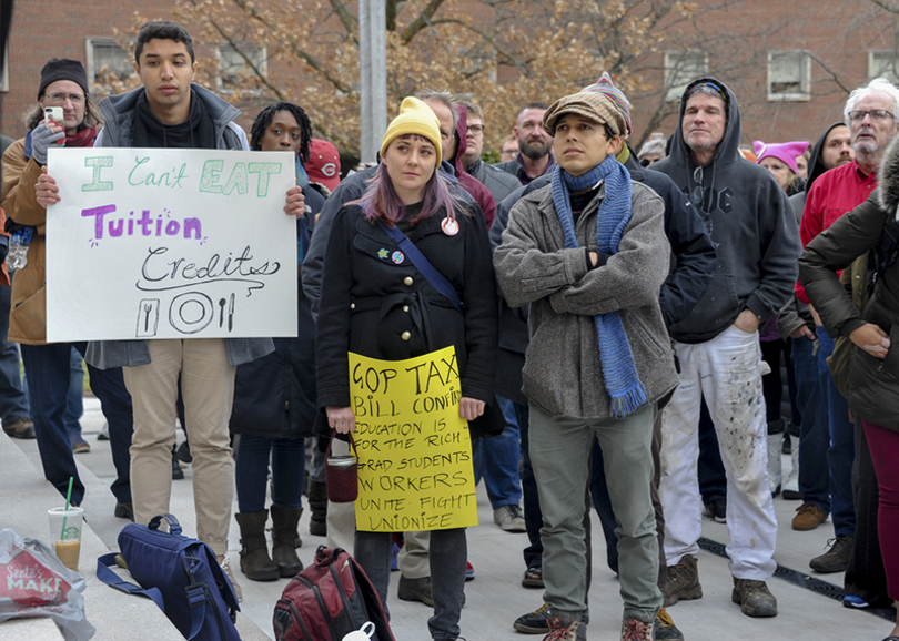 Graduate students protest public union Supreme Court case