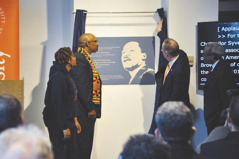 MLK honored with plaque at SU on 50th anniversary of his assassination