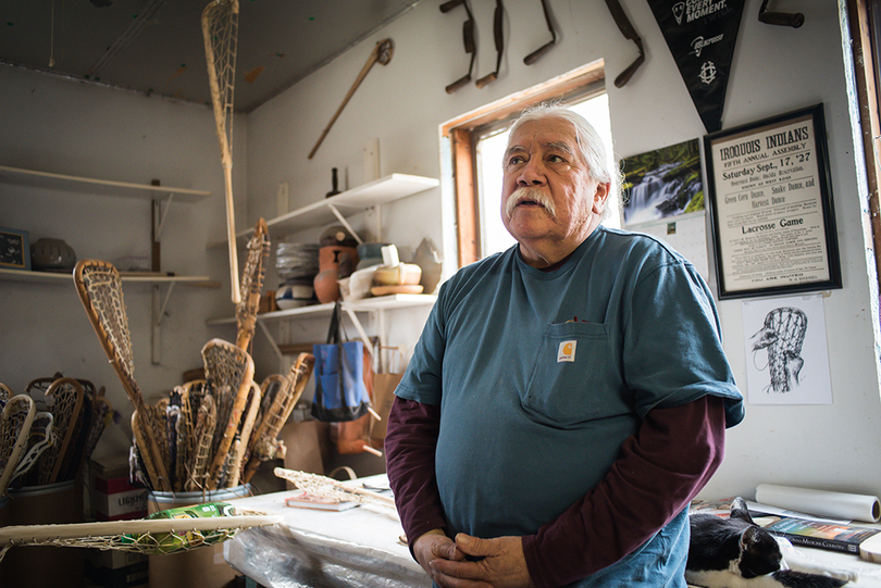 Watch how Alfie Jacques crafts wooden lacrosse sticks by hand