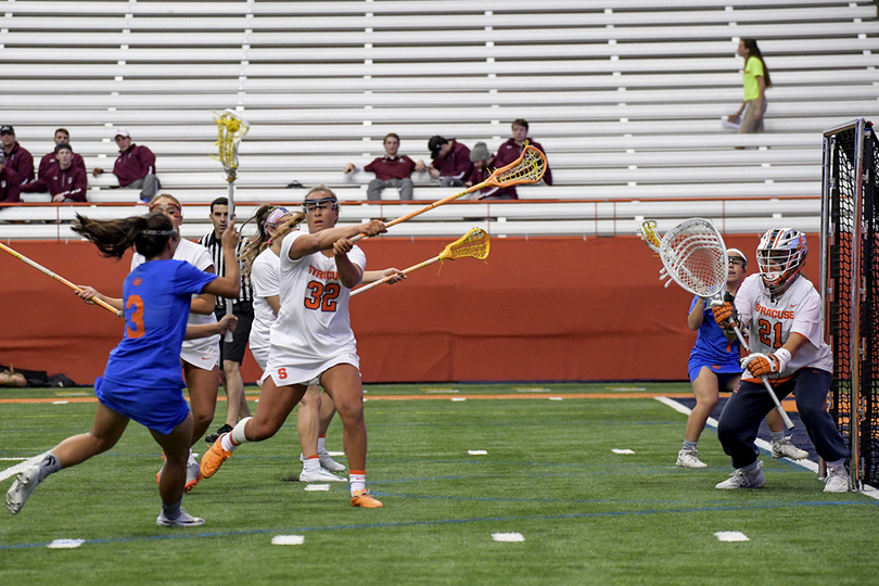 After converting from midfield, Ella Simkins has led Syracuse’s defense