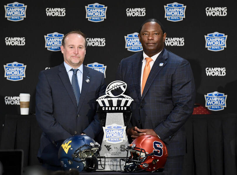 Babers and Holgorsen reminisce on shared history, discuss new redshirt rule