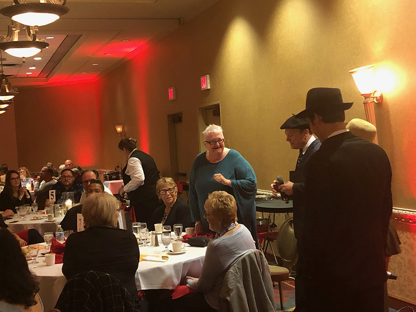 Murder Mystery Dinner at the Sheraton brought to life by actors, audience