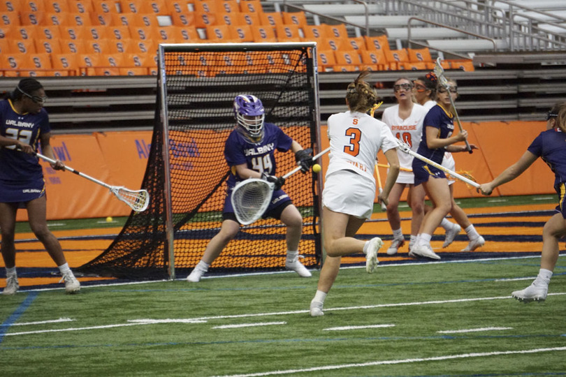 Megan Carney leads balanced offensive attack in 15-3 win over Albany