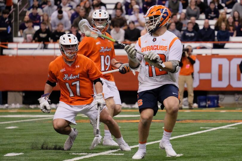 Danny Varello wins 15-of-26 faceoffs after not seeing the field last weekend