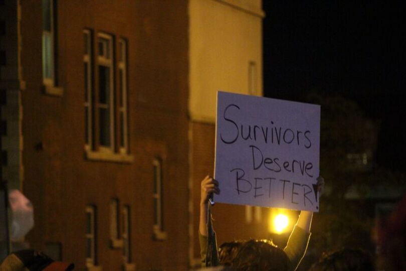 Video: Students protest outside IFC chapter houses alleging sexual assault