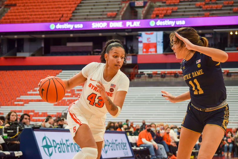 SU surrenders 21-0 run across final 8 minutes in 82-56 loss to Notre Dame