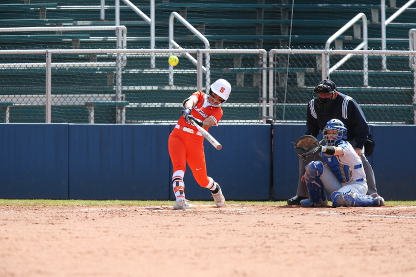 Angel Jasso records 1st cycle in SU history in doubleheader sweep to open season