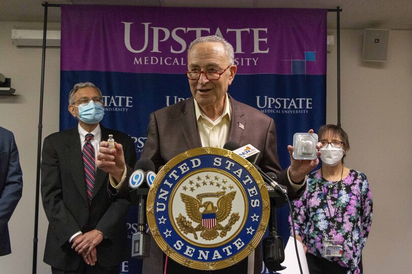 Chuck Schumer calls for reduced insulin price, reacts to Russian-Ukrainian conflict