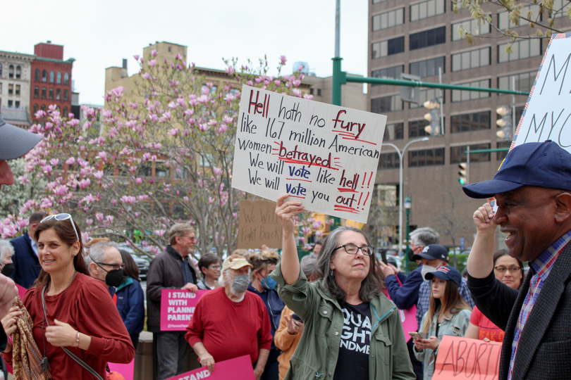 Gallery: Hundreds gather in Clinton Square to protest reported overturn of Roe v. Wade