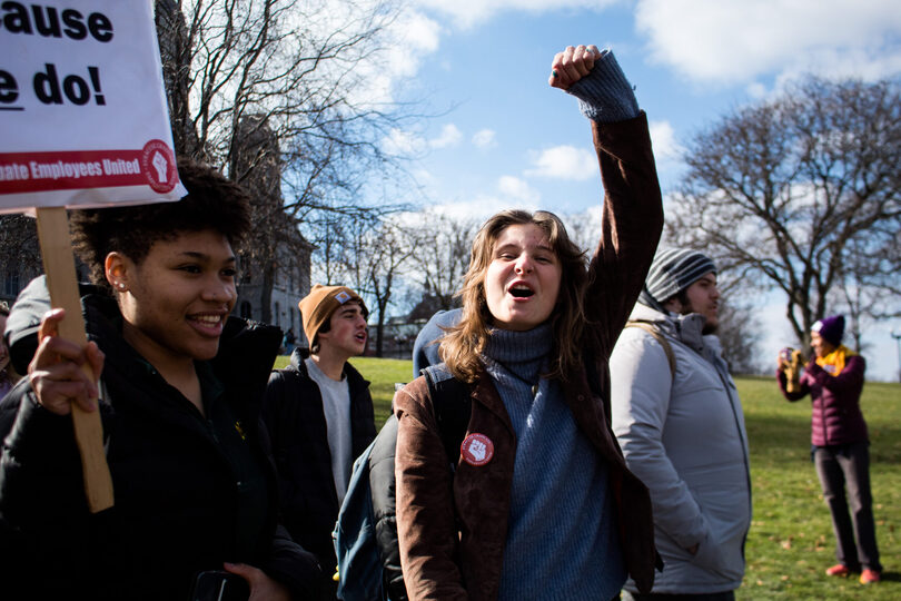 Gallery: Syracuse Graduate Employees United protest for recognition