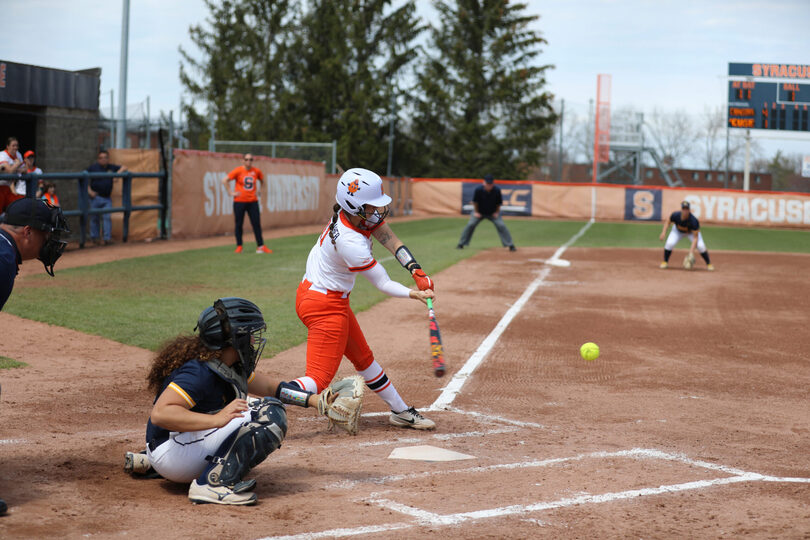 Syracuse dropped both games of its doubleheader against Iowa, Purdue