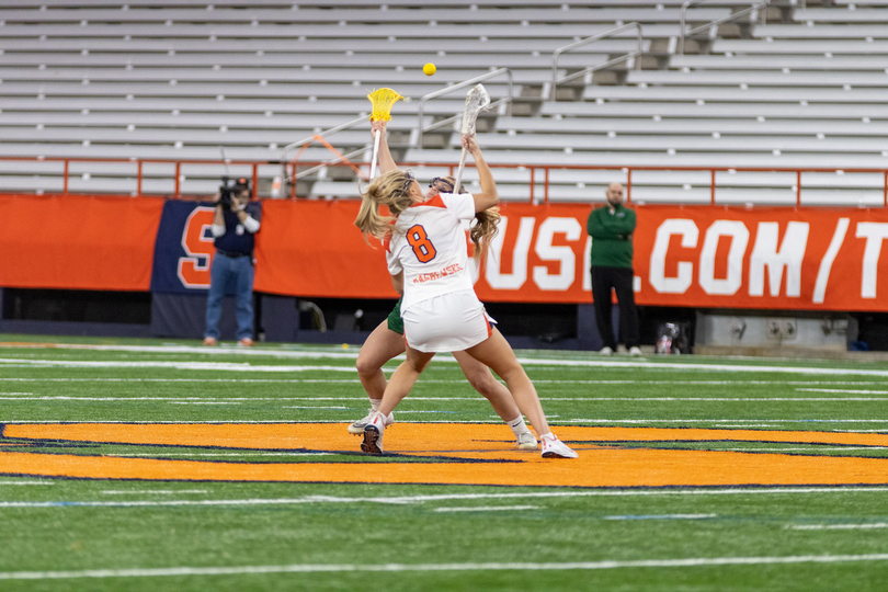 Kate Mashewske dominates the draw to push transition offense