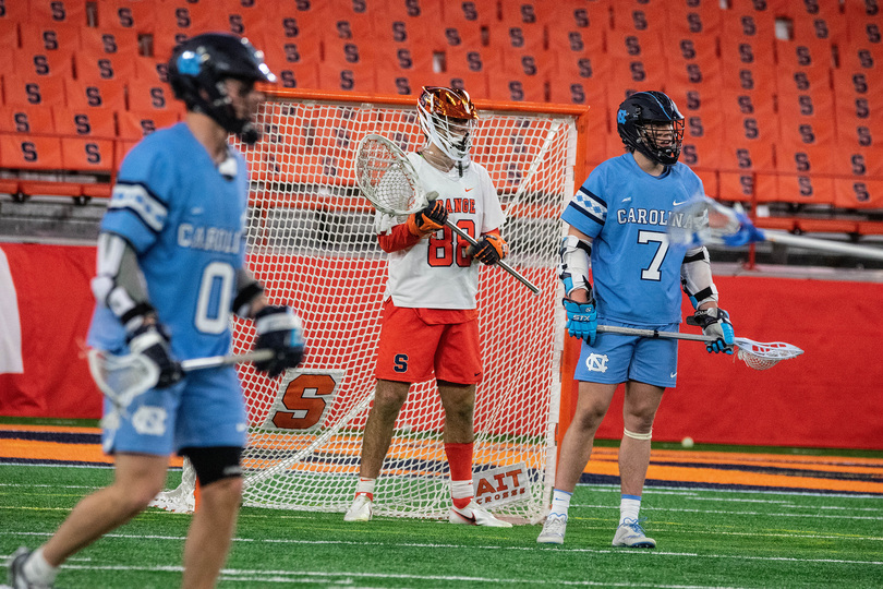 Will Mark, SU defense struggle to stop No. 12 North Carolina&#8217;s 49 shots in 19-13 loss