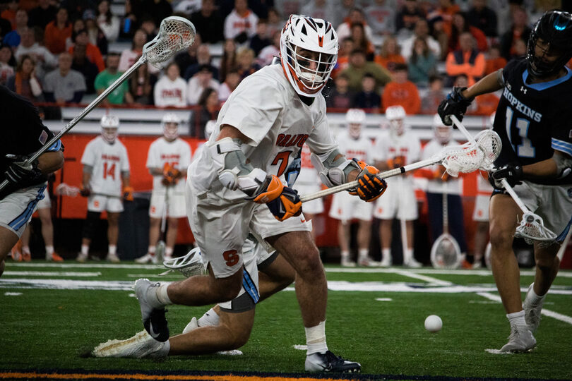 Freshmen trio of Spallina, Thomson and Leo keep Syracuse competitive against Johns Hopkins