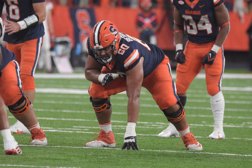 SU offensive lineman Matthew Bergeron selected 38th overall by the Atlanta Falcons in 2023 NFL Draft