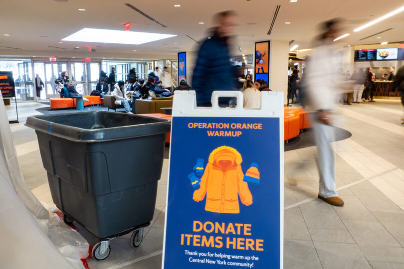 Office of Community Engagement collects new, gently-used coats for central New Yorkers in need