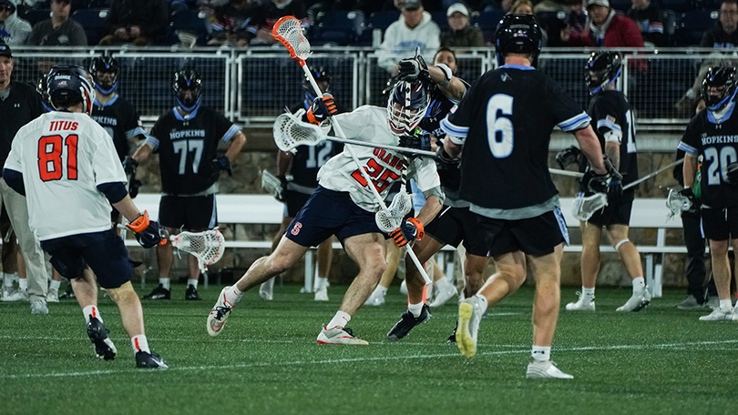 Observations from No. 9 SU’s win over No. 2 Johns Hopkins: Faceoff dominance, Spallina shines