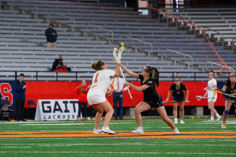 Olivia Adamson provides spark at draw circle in No. 7 SU’s win over UAlbany