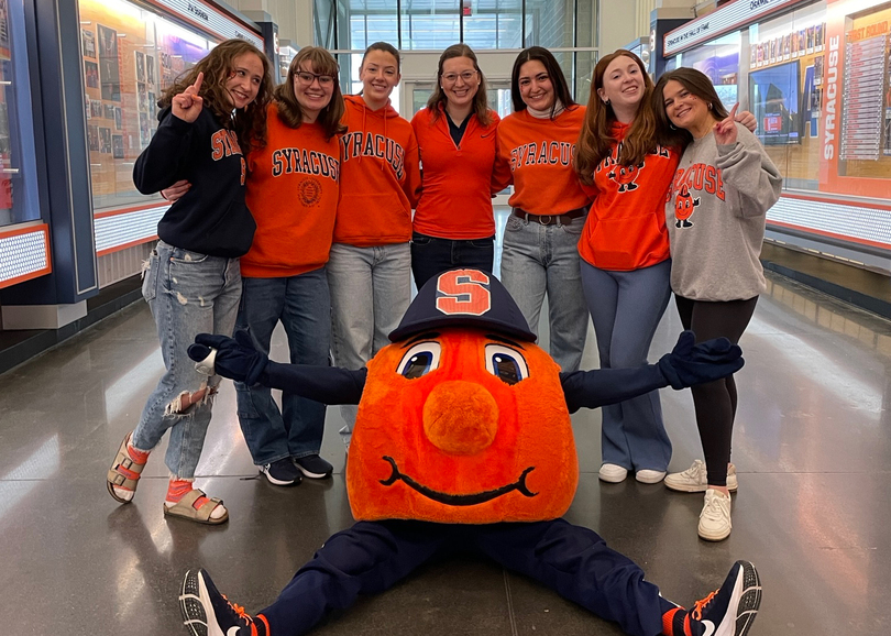 For the first time in SU history, Otto the Orange is played by an all-women cast