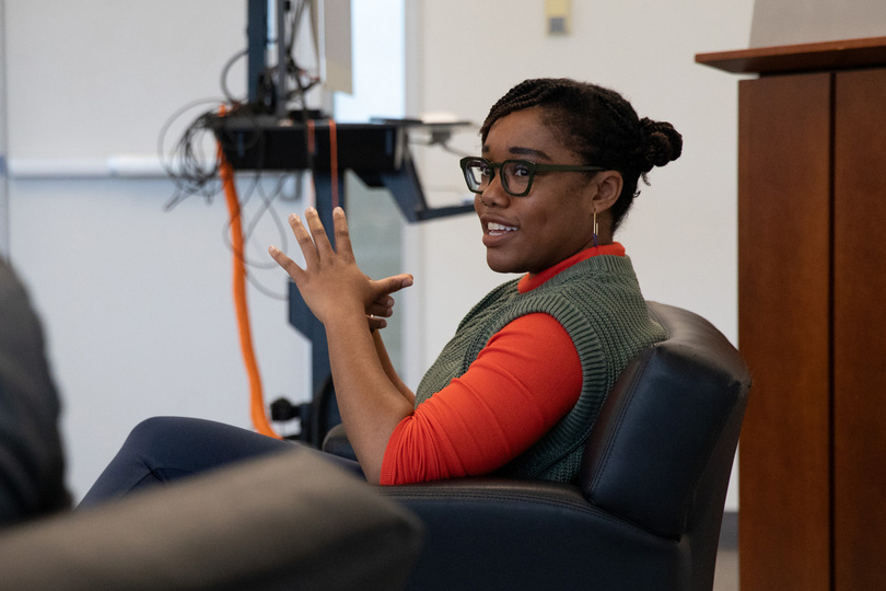 NPR podcaster Aisha Harris shares career, pop culture knowledge at Newhouse event