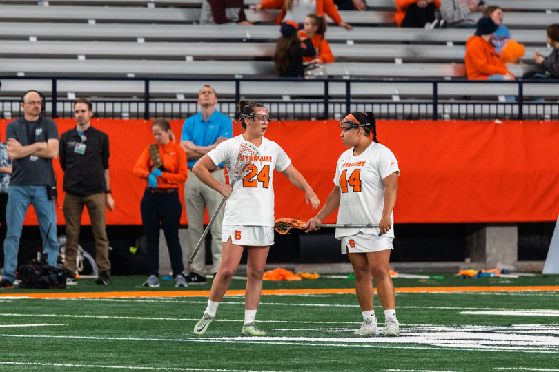 Emma Ward, Emma Tyrrell combine for 10 goals in No. 5 SU’s 16-13 win over No. 7 Loyola