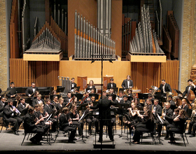 SU Wind Ensemble engages audience at Setnor Music Hall for final performance of season