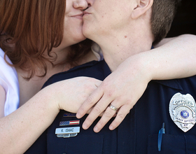 Same love: Couple celebrates love after being part of first same sex marriage at Hendricks Chapel