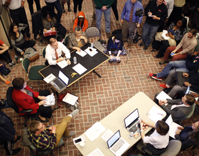 SU Board of Trustees have not decided on whether to postpone vote on mission statement, protesters remain in Crouse-Hinds Hall