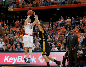 Cooney hits pair of 3s, mostly struggles in exhibition Syracuse's win over Adrian