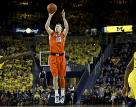 Cooney nails pair of 3s late to fuel SU comeback attempt in loss to Wolverines