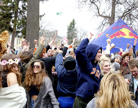 Students celebrate Mayfest in Walnut Park despite cold temperatures