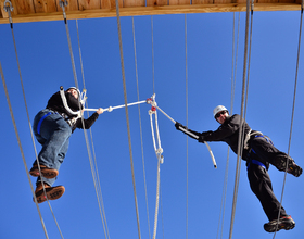 Video: Taking on the SU Outdoor Challenge Course