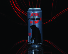 Limited-edition Saranac Disruption Nitro brown ale contains rich and bold flavors