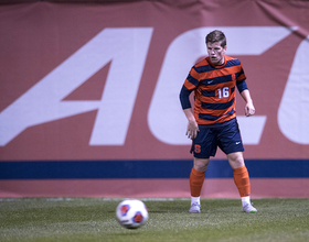 Andreas Jenssen spikes Syracuse's ball movement in 1st-round ACC tournament win