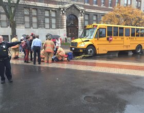 Student biker injured in bus accident on College Place