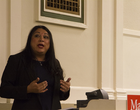 Transgender rights advocate Jennicet Gutiérrez delivers Transgender Day of Remembrance keynote speech