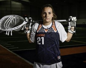 SETTLING IN: Asa Goldstock, mentored by an all-time SU great, fights to figure out how to shine in her new home