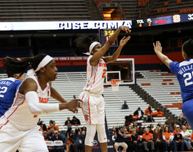 Syracuse can’t replicate hot first half but hangs on to upset No. 17 Duke, 68-65