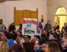 Gallery: SU officials, students gather at Hendricks Chapel for forum following Theta Tau expulsion