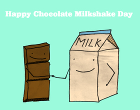 Happy chocolate milkshake day