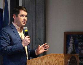 Mayor Ben Walsh addressed students' concerns at sit-in