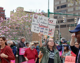 Gallery: Hundreds gather in Clinton Square to protest reported overturn of Roe v. Wade