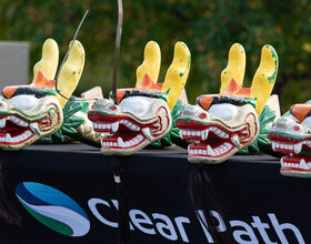 Traditional dragon boats come to life at the 1st annual Inner Harbor Festival