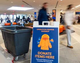 Office of Community Engagement collects new, gently-used coats for central New Yorkers in need