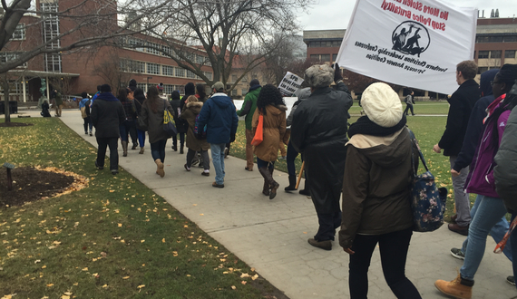 Syracuse University community members march for Mike Brown, reflect on events in Ferguson